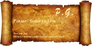 Pauer Gabriella névjegykártya
